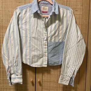 Scotch & Soda Cropped Colorblock Striped Top